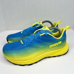 Inov-8 Trailfly Speed Womens Vegan Trail Running Size 10 Wide Blue/Yellow LKNW!